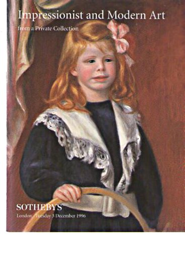 Sothebys 1996 Impressionist & Modern Art Private Collection (Digital Only)