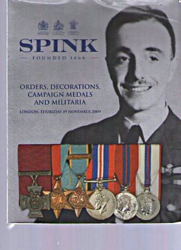 Spink November 2009 Orders, Decorations, Medals, Militaria