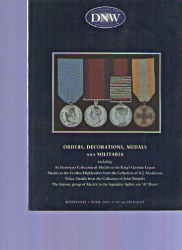 DNW April 2003 Orders, Decorations, Medals & Militaria