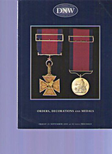 DNW September 2001 Orders, Decorations and Medals