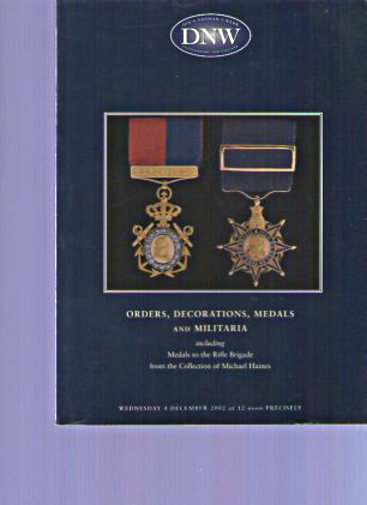 DNW December 2002 Orders, Decorations, Medals & Militaria