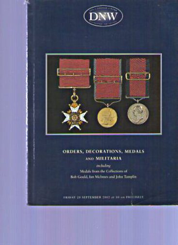 DNW September 2002 Orders, Decorations, Medals & Militaria