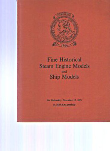 Christies 1971 Historical Steam Engine Models and Ship Models - Click Image to Close