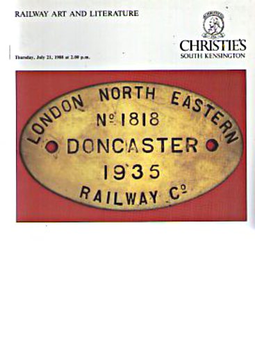 Christies 1988 Railway Art and Literature