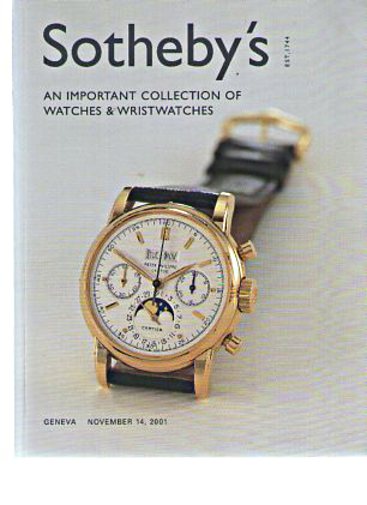Sothebys 2001 Important Collection Watches Wristwatches