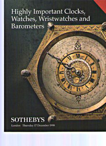 Sothebys 1998 Important Clocks, Watches & Wristwatches