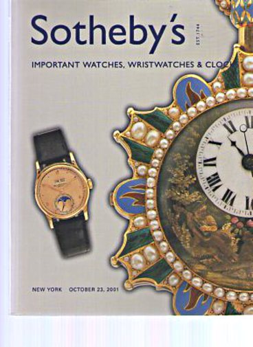Sothebys 2001 Important Watches, Wristwatches & Clocks