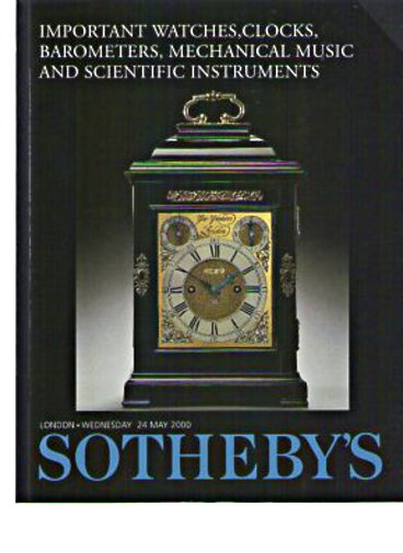 Sothebys 2000 Watches, Clocks, Scientific Instruments, Music