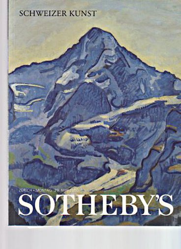 Sothebys May 2000 Swiss Art