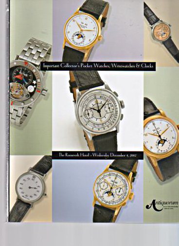 Antiquorum 2002 Important Watches, Wristwatches, Clocks