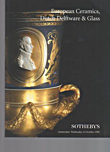 Sothebys 1998 European Ceramics, Dutch Delftware & Glass