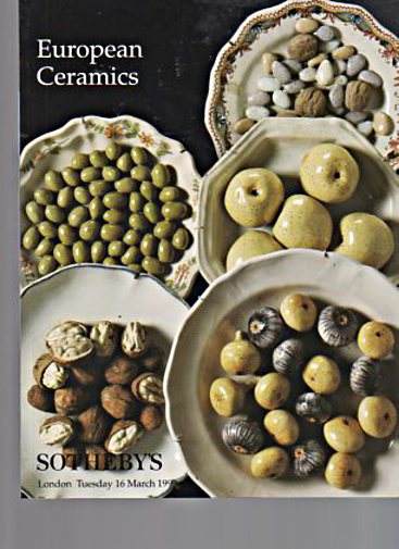 Sothebys March 1999 European Ceramics