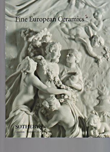 Sothebys 1998 Fine European Ceramics