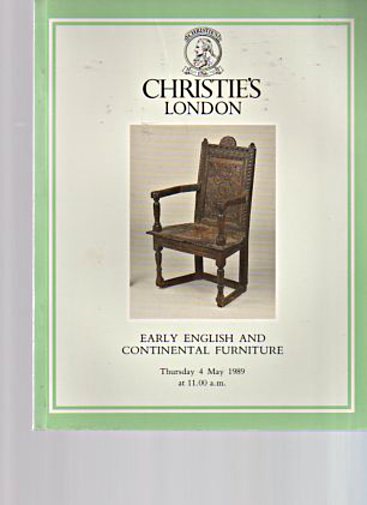 Christies 1989 Early English & Continental Furniture