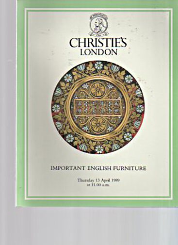 Christies 1989 Important English Furniture