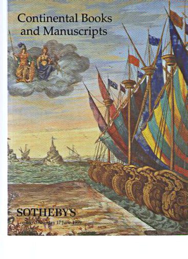 Sothebys 1999 Continental Books and Manuscripts - Click Image to Close