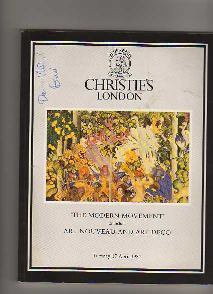 Christies 1984 Art Nouveau & Art Deco, Modern Movement