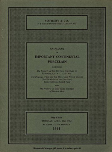 Sothebys April 1964 Important Continental Porcelain (Digital only)