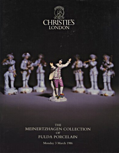 Christies 1986 Meinertzhagen Collection Fulda Porcelain (Digital only)