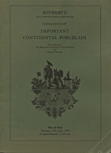 Sothebys 1978 Important Continental Porcelain