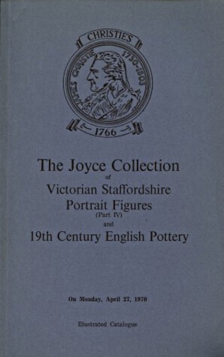 Christies 1970 Joyce Collection Staffordshire Portrait Figures