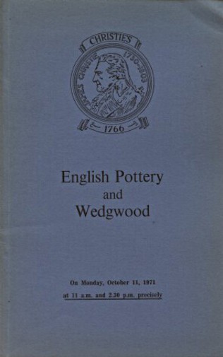 Christies 1971 English Pottery and Wedgwood