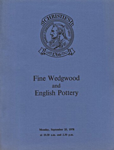 Christies 1978 Fine Wedgwood & English Pottery