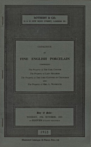 Sothebys Oct 1953 Fine English Porcelain (Digital only)
