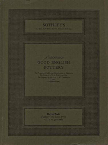 Sothebys June 1980 Good English Pottery (Digital only)