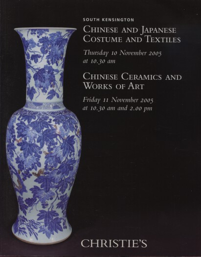 Christies 2005 Chinese, Japanese Costume, Ceramics, Works of Art