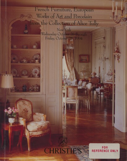 Christies 1994 French Furniture & Tully Collection Porcelain