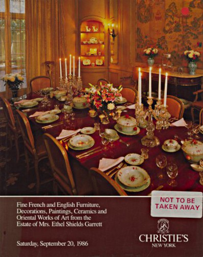 Christies 1986 Fine French & English Furniture, Decorations - Click Image to Close