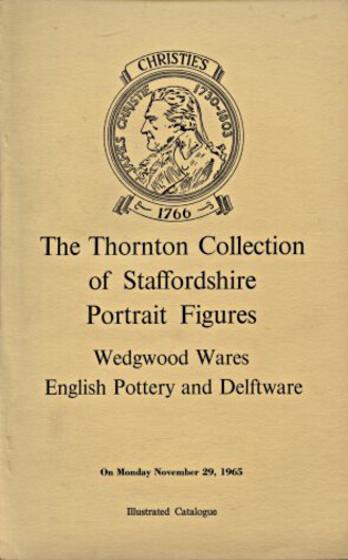 Christies 1965 Thornton Collection Staffordshire Figures