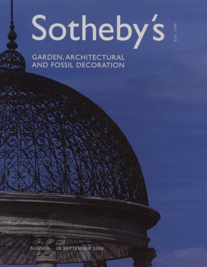 Sothebys 2004 Garden, Architectural & Fossil Decoration - Click Image to Close