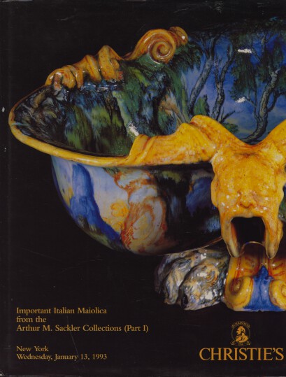 Christies 1993 Sackler Collection Important Italian Maiolica