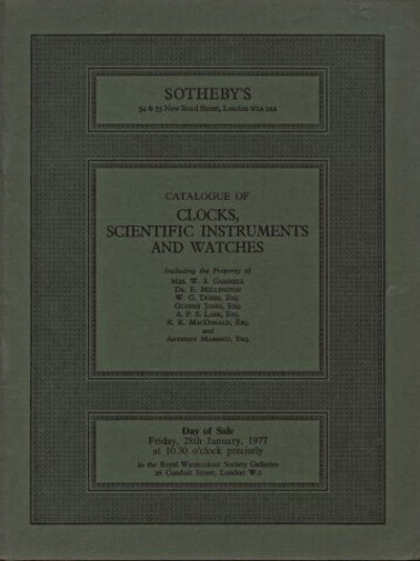 Sothebys 1977 Clocks, Scientific Instruments and Watches