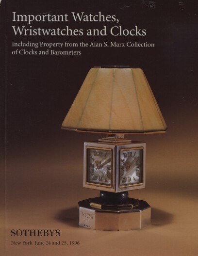 Sothebys 1996 Marx Collection Important Clocks & Watches