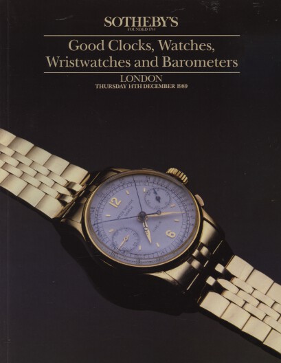 Sothebys 1987 Good Clocks, Watches, Wristwatches
