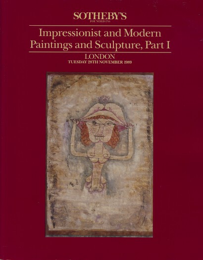 Sothebys 1989 Impressionist & Modern Paintings & Sculpture pt1 Sothebys 1989 Impressionist & Modern Paintings & Sculpture pt1