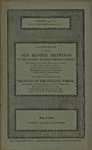 Sothebys 1929 Old Master Drawings, Italian, Dutch, French (Digital only)