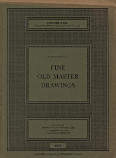 Sothebys 1974 Fine Old Master Drawings