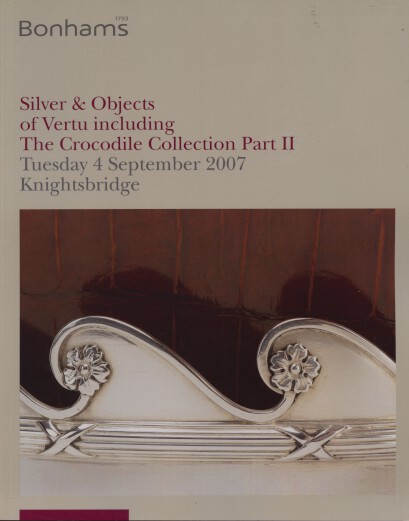 Bonhams 2007 Silver, Vertu, The Crocdile Collection Pt II - Click Image to Close