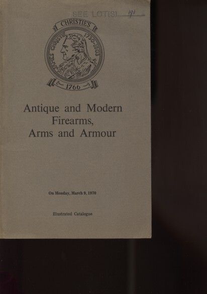 Christies 1970 Antique & Modern Firearms, Arms, Armour