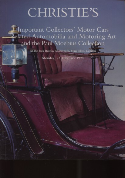 Christies 1998 Important Motor Cars & Moebius Collection
