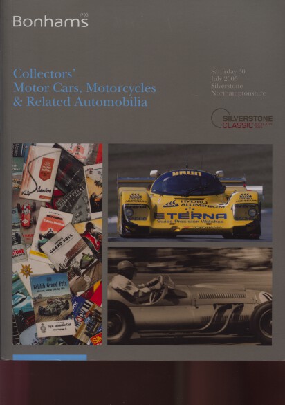 Bonhams July 2005 Collectors Motor Cars, Motorcycles & Automobilia