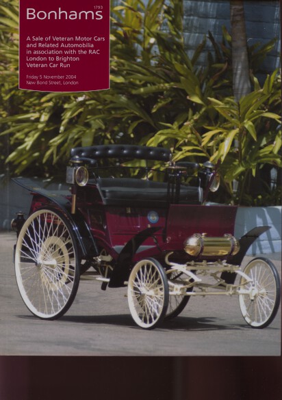 Bonhams 2004 Veteran Motor Cars & Related Automobilia - Click Image to Close