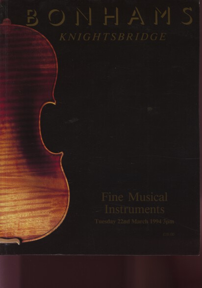 Bonhams 1994 Fine Musical Instruments