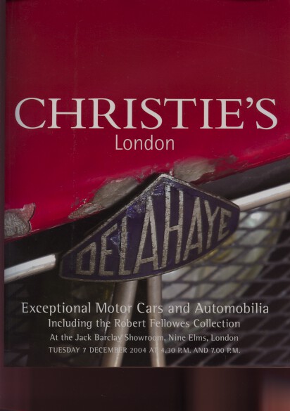 Christies 2004 Exceptional Motor Cars & Fellowes Collection (Digital only)
