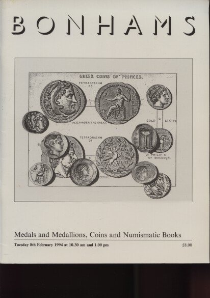 Bonhams 1994 Medals, Medallions, Coins & Numismatic Books