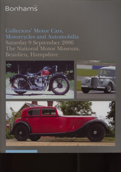 Bonhams 2006 Collectors' Motor Cars, Motorcycles & Automobilia